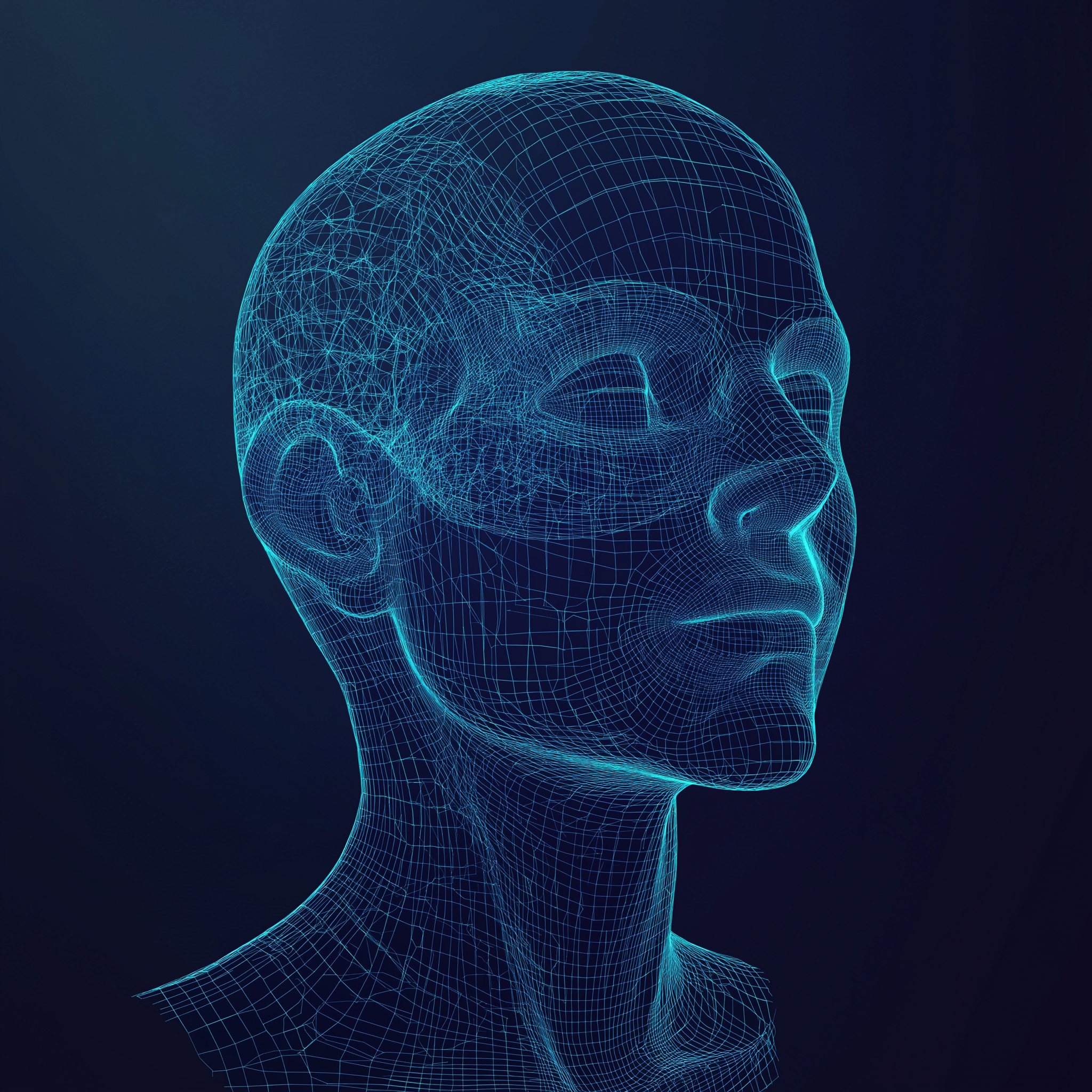 Wireframe human head